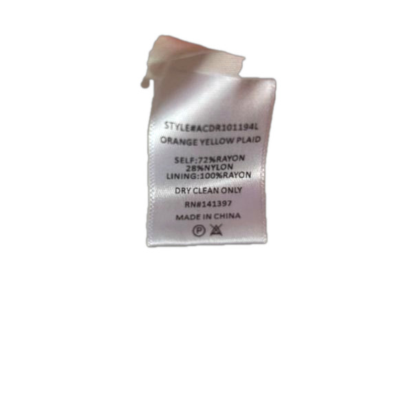 NWOT ASTR the Label Orange Plaid Dress - Picture 7 of 7